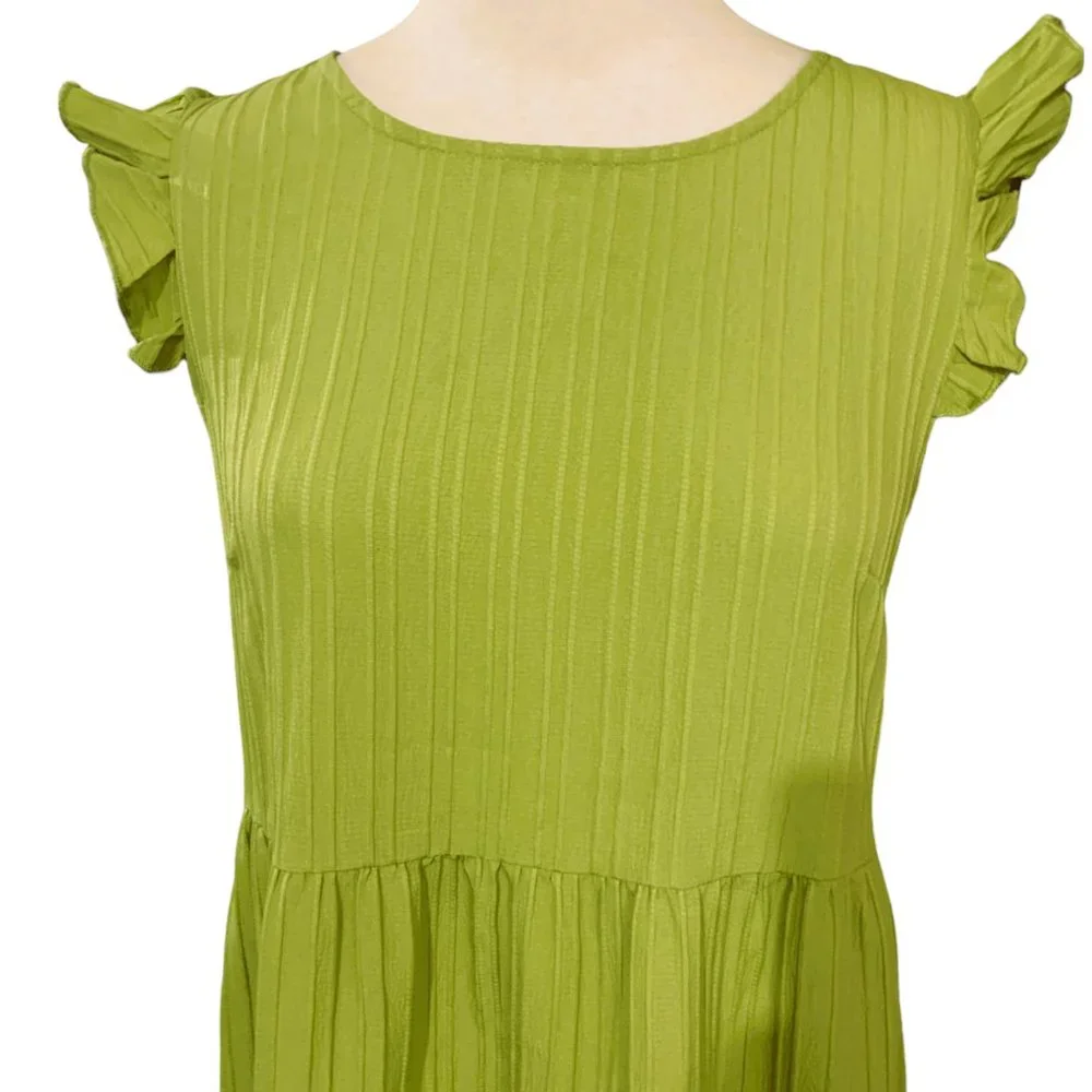 Anna-Kaci  Ruffle Shoulder Textured Dress - Picture 4 of 9